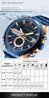 Foto 8 | Venta Internacional - Reloj Electrónico De Cuarzo Matkasur De Doble Movimiento Para Hombre, 48 Mm