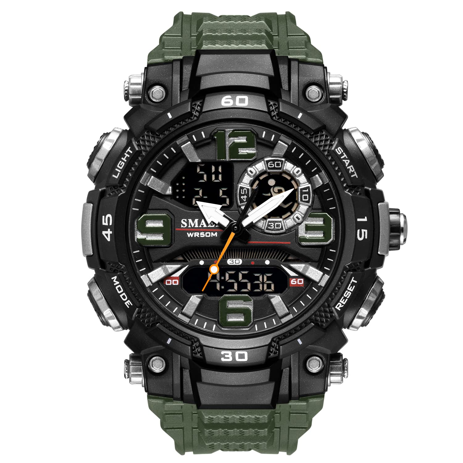 Venta Internacional - Reloj Smael Para Hombre, Impermeable, Para Deportes Militares, Retroiluminación Led