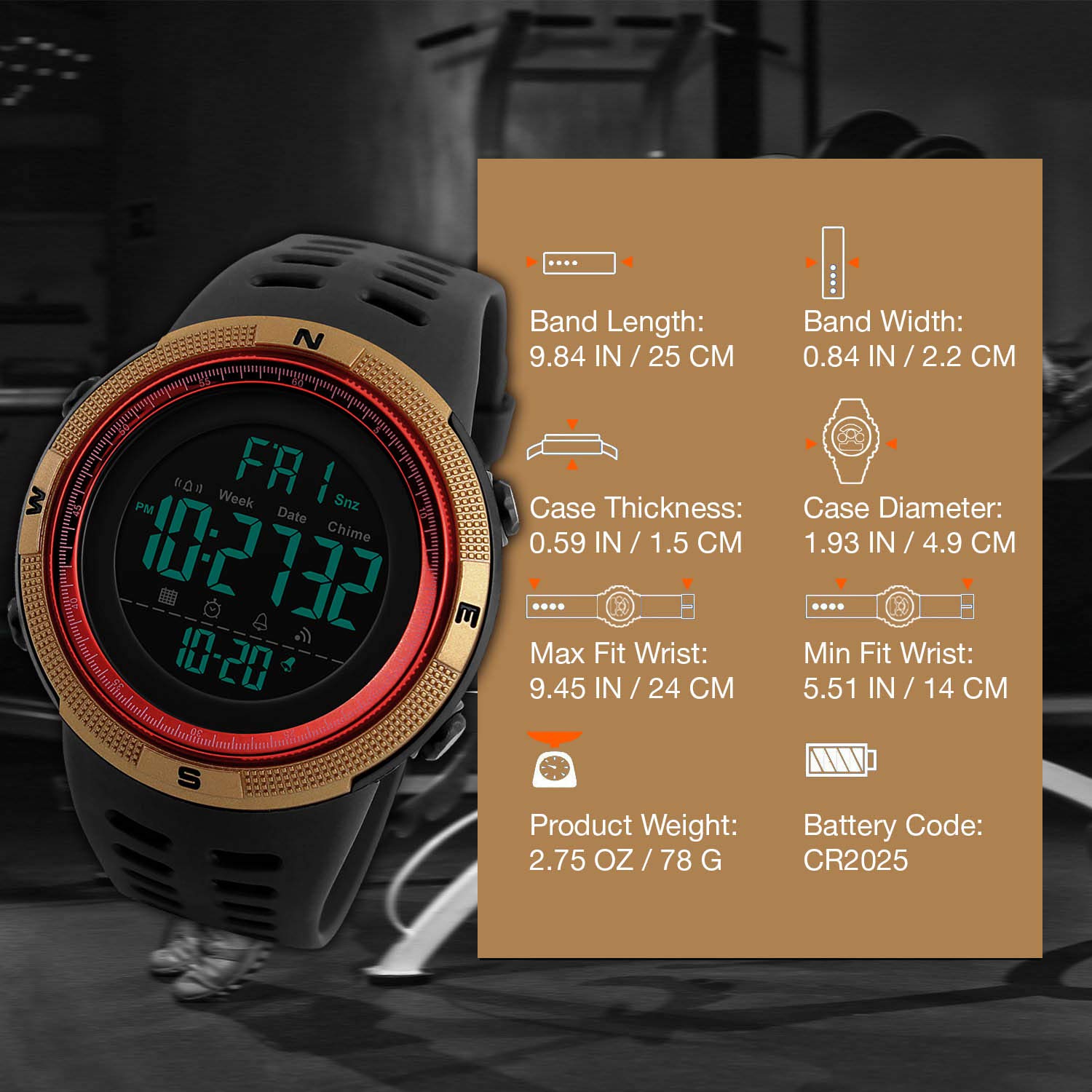 Foto 8 pulgar | Venta Internacional - Reloj Deportivo Digital Kavie Militar Impermeable Para Hombre
