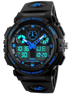 Foto 2 | Venta Internacional - Reloj De Pulsera Skmei Para Hombre, Negro Y Azul, Led, Impermeable, Deportivo