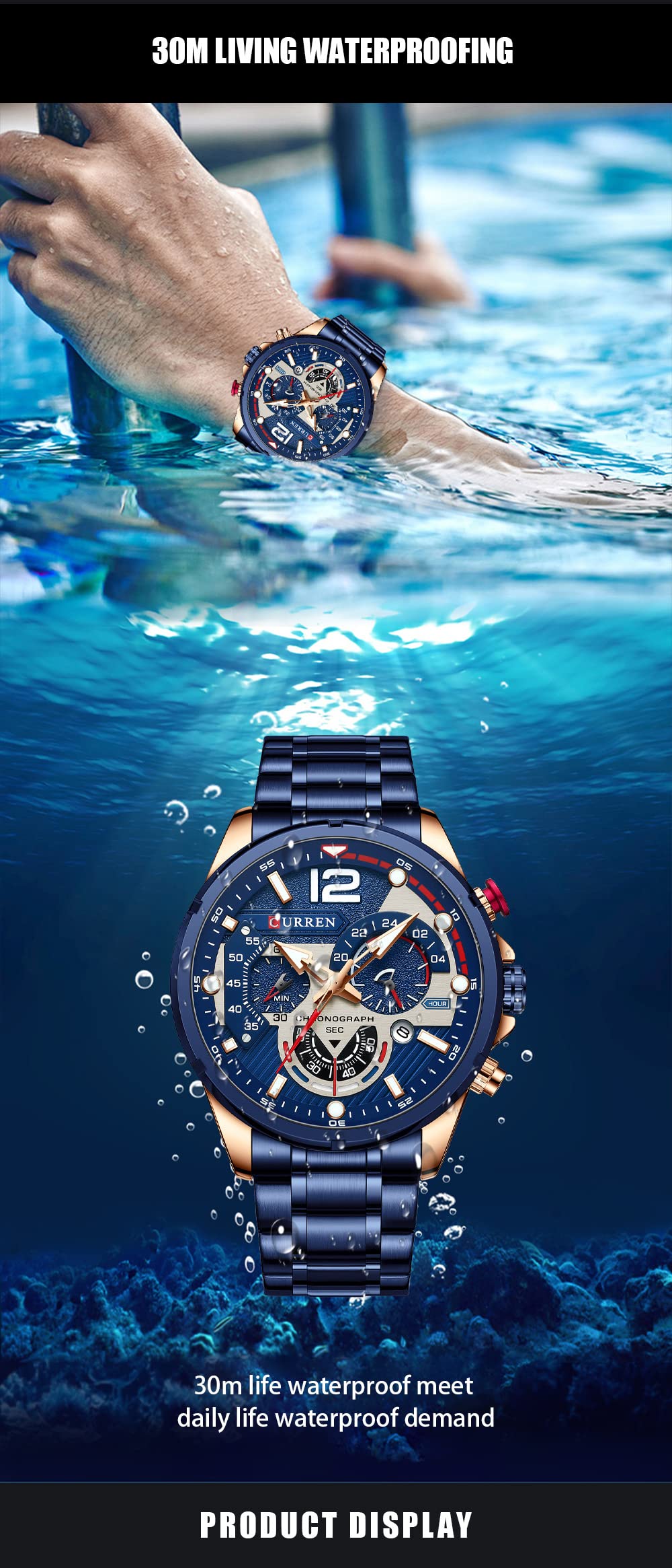 Foto 8 pulgar | Venta Internacional - Reloj Matkasur Para Hombre Y Citas Deportivas, Impermeable, Con Caja De Regalo