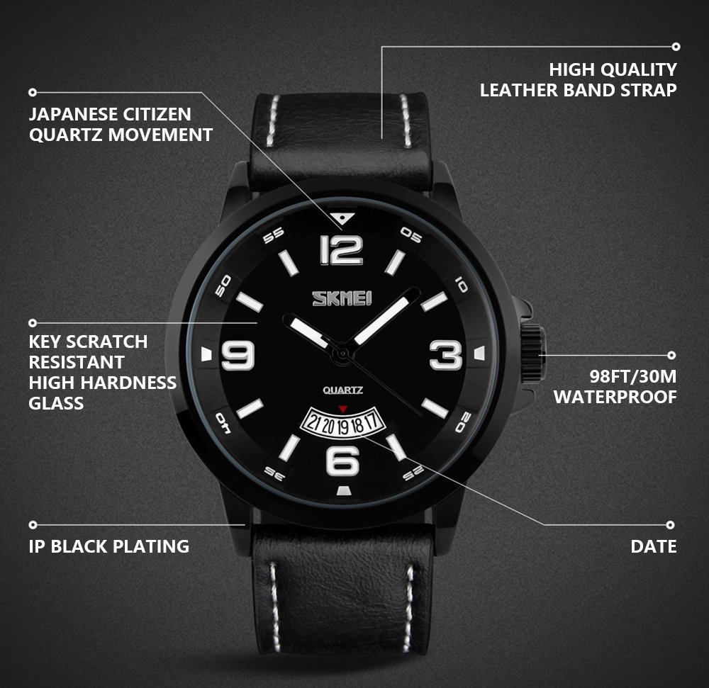 Foto 4 | Venta Internacional - Reloj Skmei Exclusivo Para Hombre, Analógico, De Cuarzo, Impermeable, De Negocios