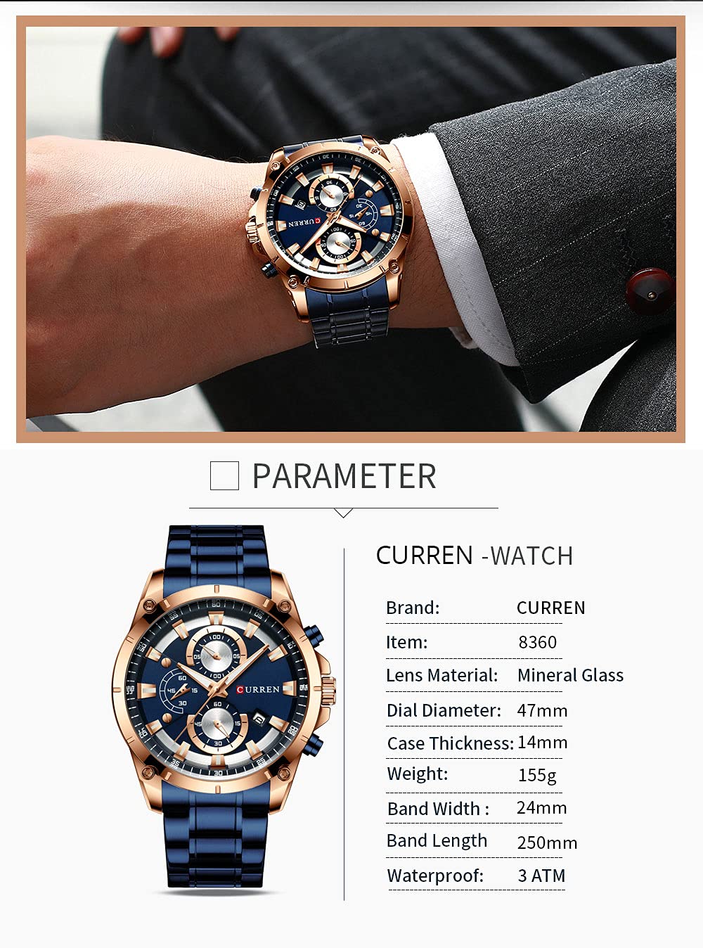 Foto 9 pulgar | Venta Internacional - Reloj Matkasur Para Hombre Y Citas Deportivas, Impermeable, Con Caja De Regalo