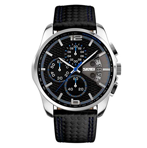 Venta Internacional - Reloj De Pulsera Skmei 9106 De Cuarzo Analógico Con Correa De Piel Impermeable