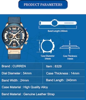 Foto 6 | Venta Internacional - Mira Curren New Fashion Cuero Lujoso Sports Para Hombre