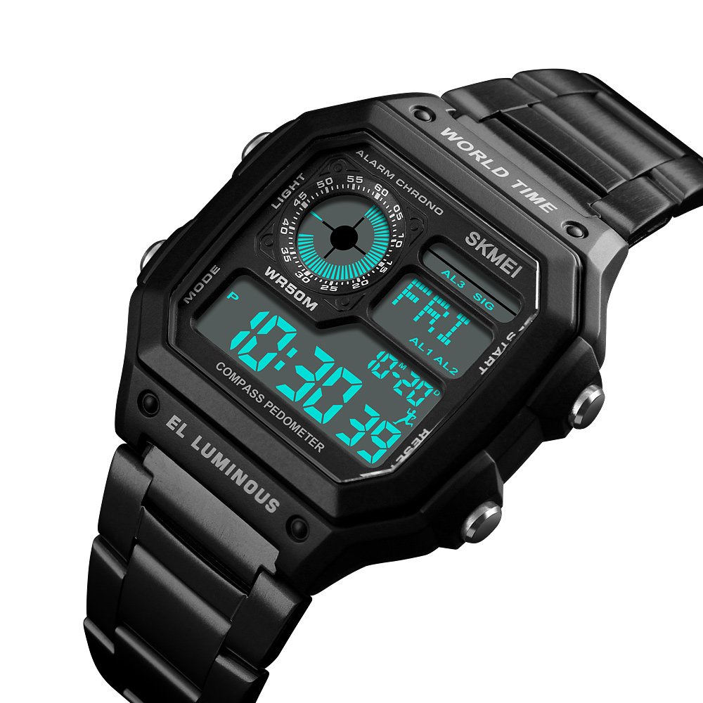 Foto 2 | Venta Internacional - Reloj Deportivo Yooten Word Time Con Alarma Digital De Doble Hora Para Hombre