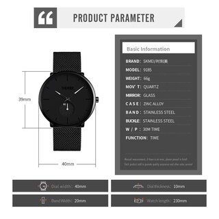 Foto 4 | Venta Internacional - Reloj De Pulsera Ultradelgado Pizitang Para Hombre De Acero Inoxidable