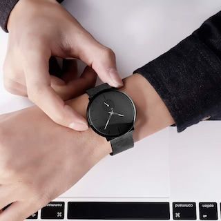Foto 8 | Venta Internacional - Reloj De Pulsera Ultradelgado Pizitang Para Hombre De Acero Inoxidable