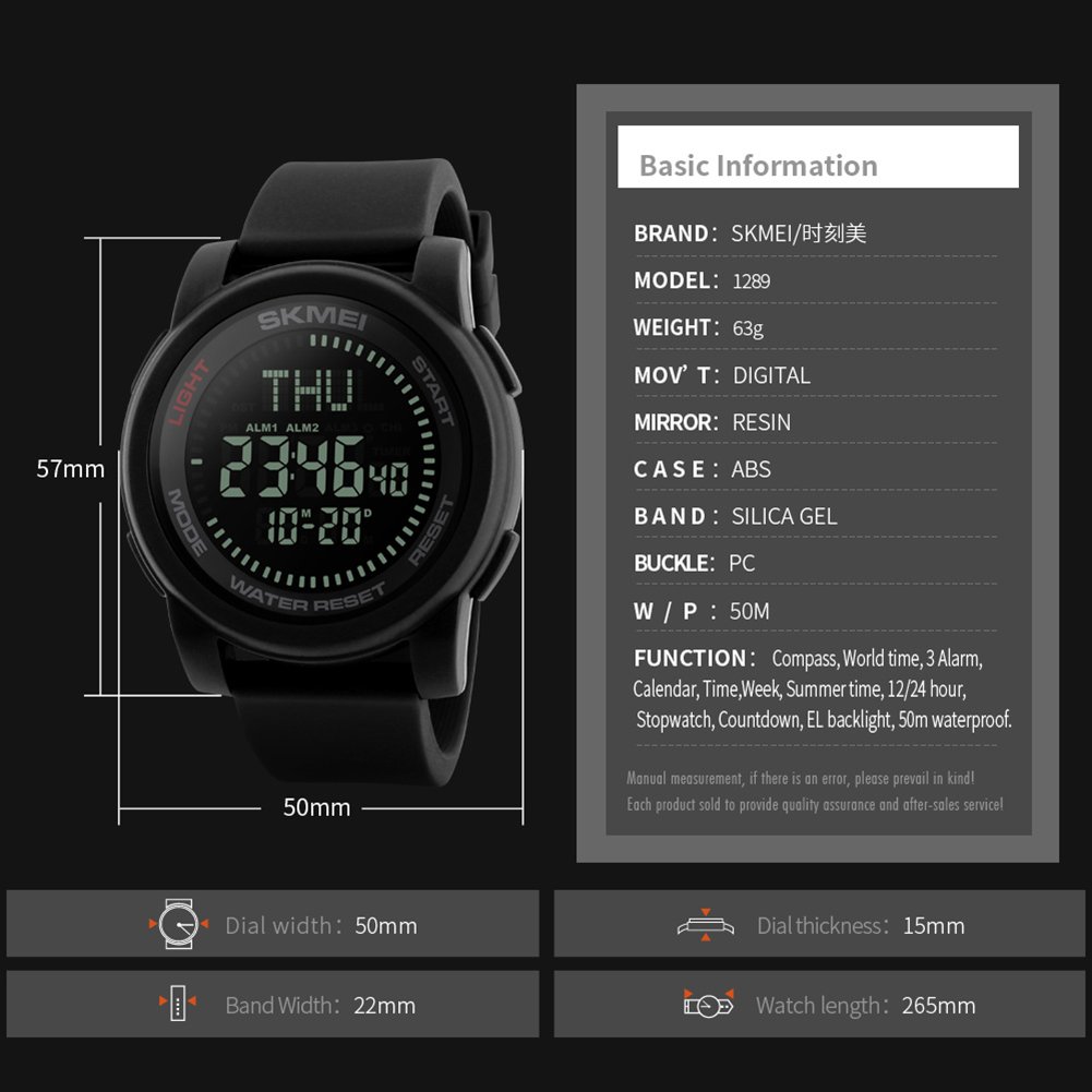 Foto 7 pulgar | Venta Internacional - Reloj Gosasa, Brújula Led Led Para Deportes De Supervivencia Al Aire Libre, 50 M