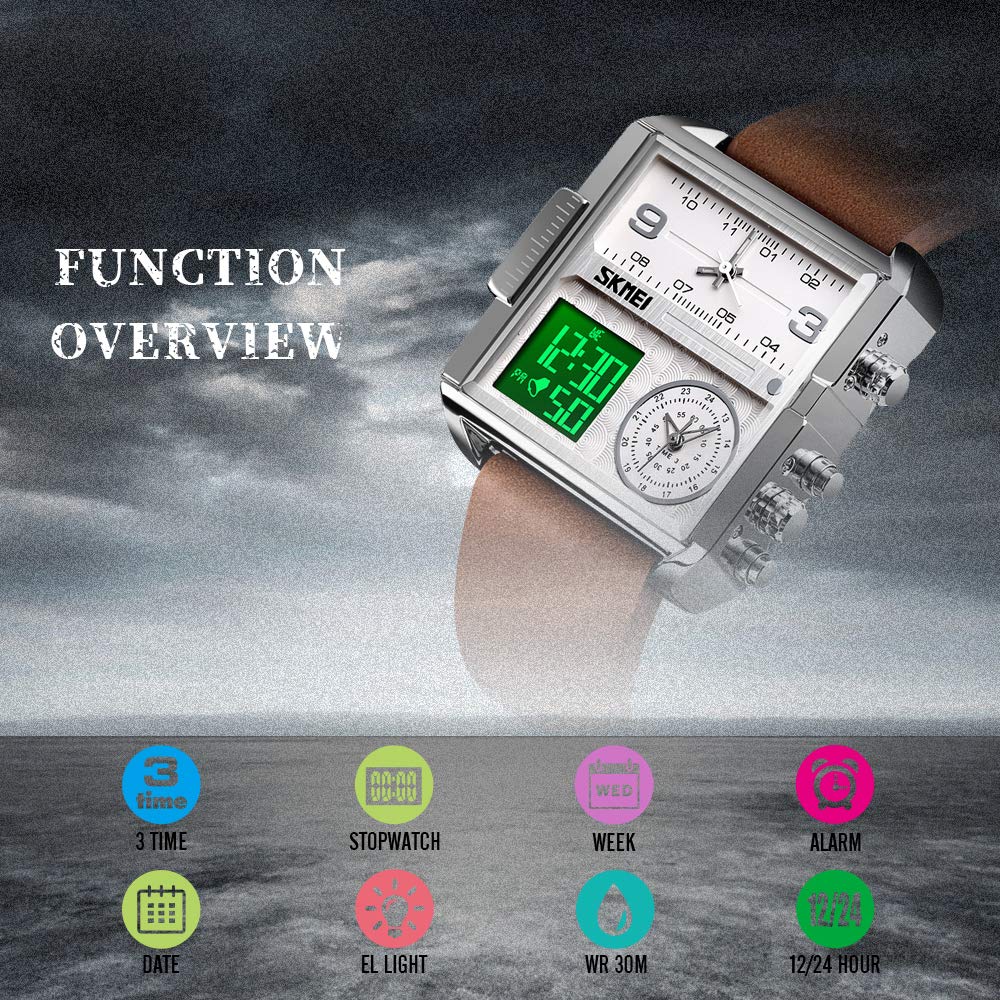 Foto 3 pulgar | Venta Internacional - Reloj Militar Digital Skmei Para Hombre, Impermeable Y Con Alarma