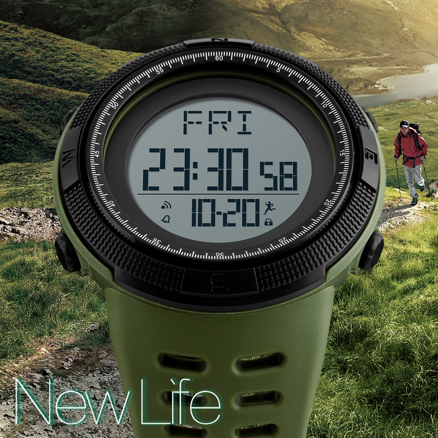 Foto 4 pulgar | Venta Internacional - Reloj Gosasa Military Digital Sport Para Hombre, 50 M, Resistente Al Agua