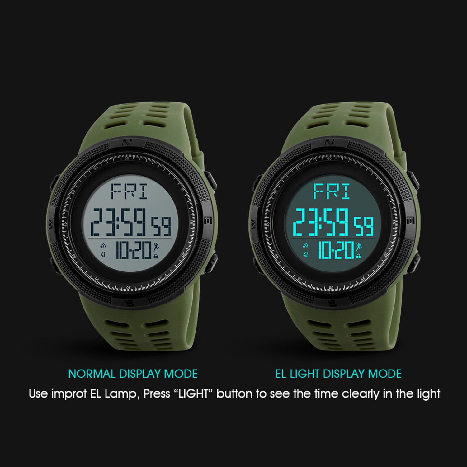 Foto 5 pulgar | Venta Internacional - Reloj Gosasa Military Digital Sport Para Hombre, 50 M, Resistente Al Agua