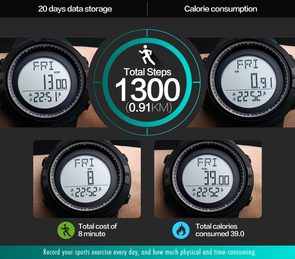 Foto 8 pulgar | Venta Internacional - Reloj Gosasa Military Digital Sport Para Hombre, 50 M, Resistente Al Agua