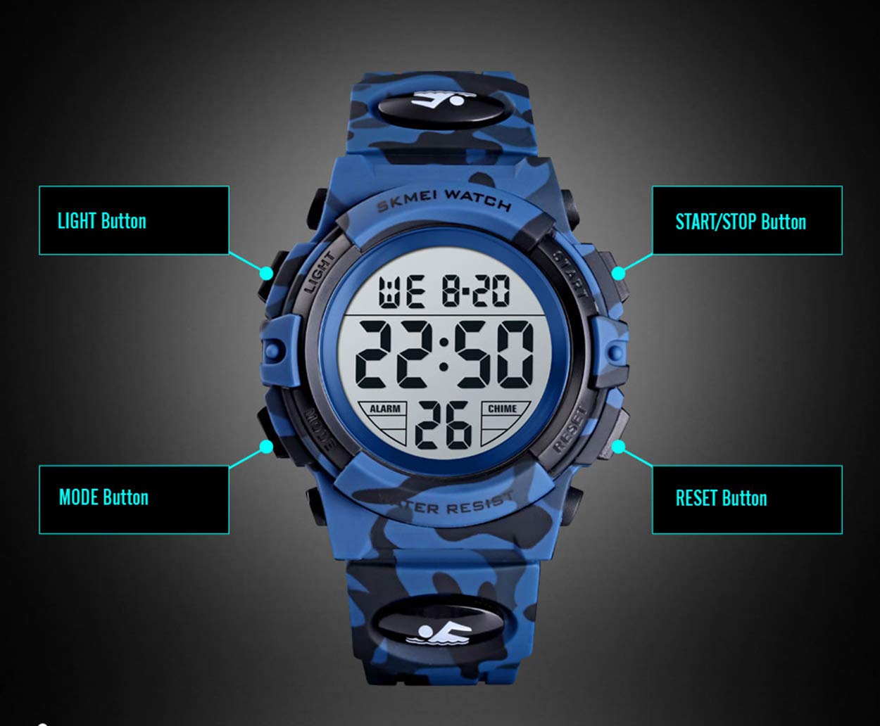 Foto 6 | Venta Internacional - Reloj Deportivo Digital Fanmis Led Multifunción Para Hombre