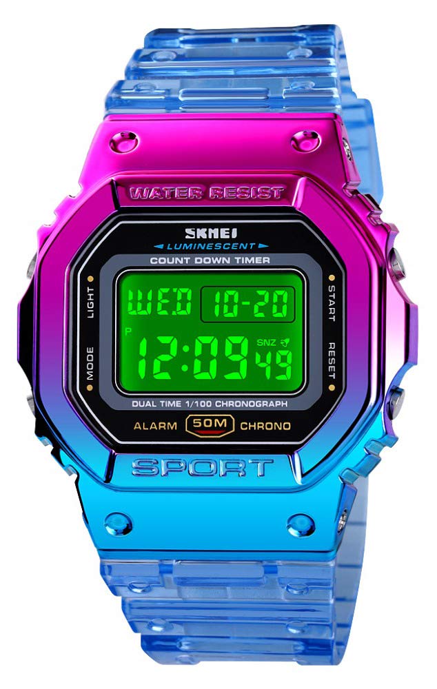 Venta Internacional - Reloj Carlien Para Hombre, Colorido, Digital, Cuadrado, Deportivo, 44 Mm