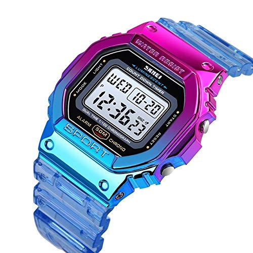 Foto 3 pulgar | Venta Internacional - Reloj Carlien Para Hombre, Colorido, Digital, Cuadrado, Deportivo, 44 Mm