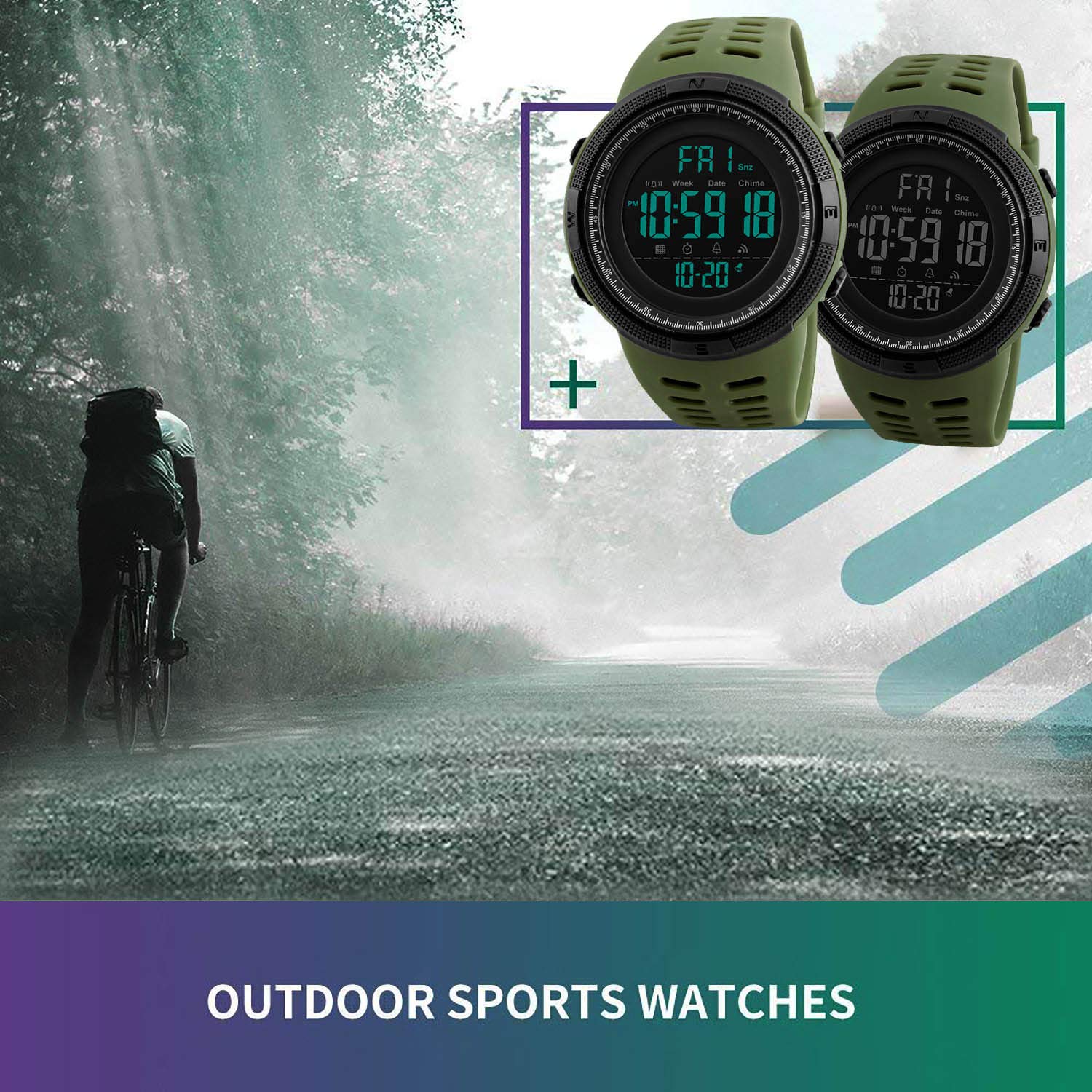 Foto 3 pulgar | Venta Internacional - Reloj Deportivo Digital Kavie Para Hombre, Impermeable, Estilo Militar