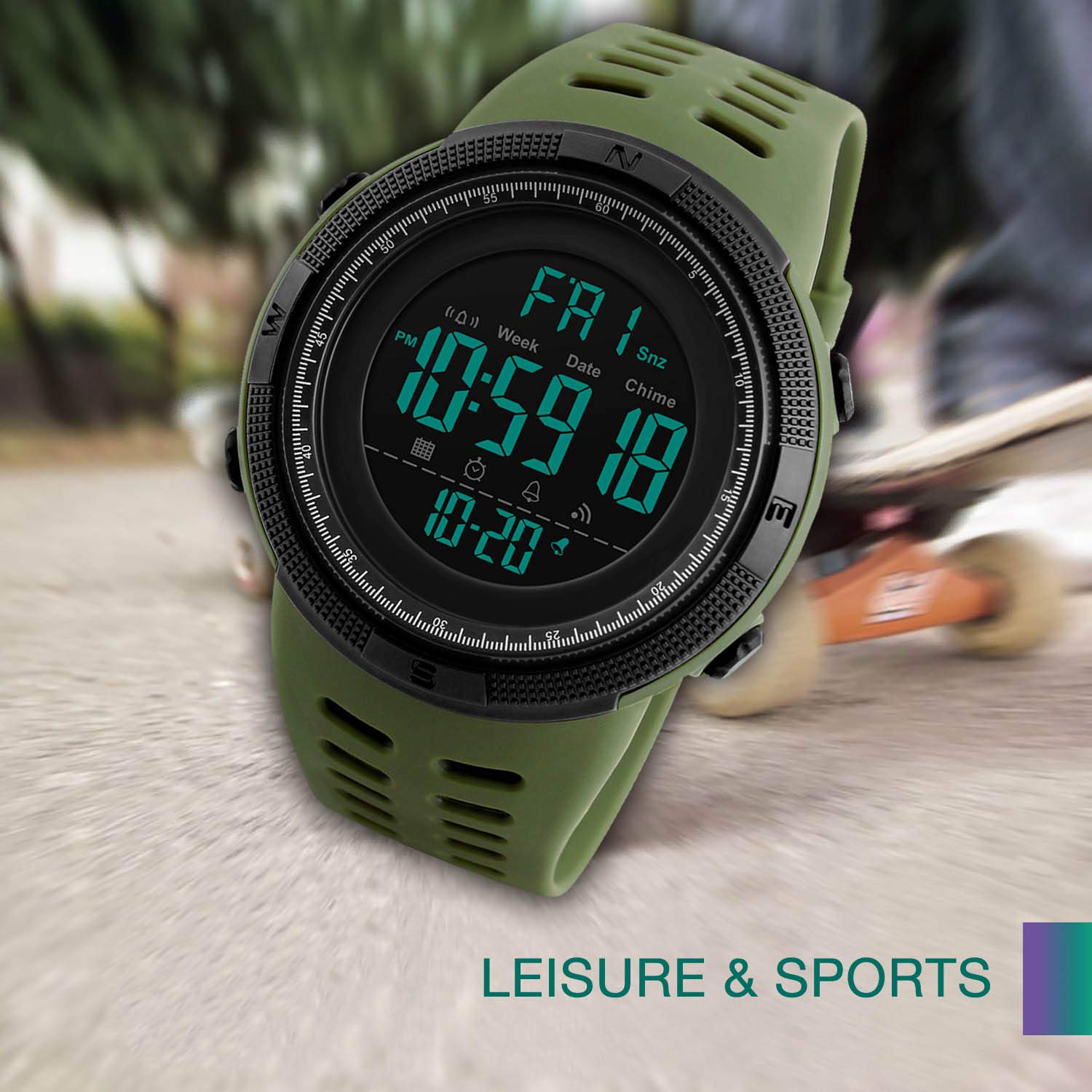 Foto 6 pulgar | Venta Internacional - Reloj Deportivo Digital Kavie Para Hombre, Impermeable, Estilo Militar