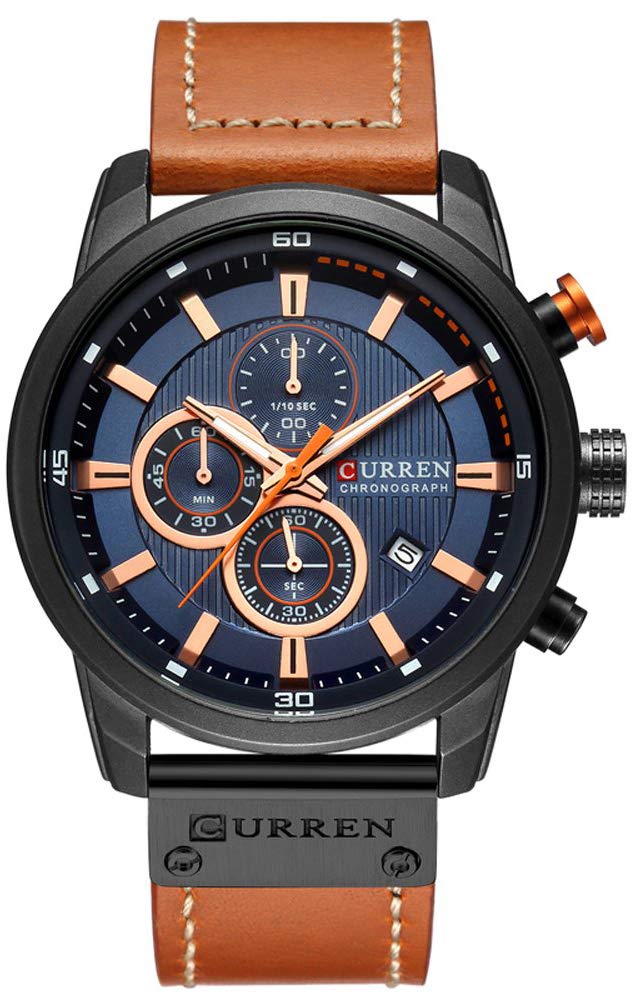 Foto 1 | Venta Internacional - Reloj Gosasa Con Cronógrafo, Correa De Piel, Impermeable, 3 Barras, Para Hombre