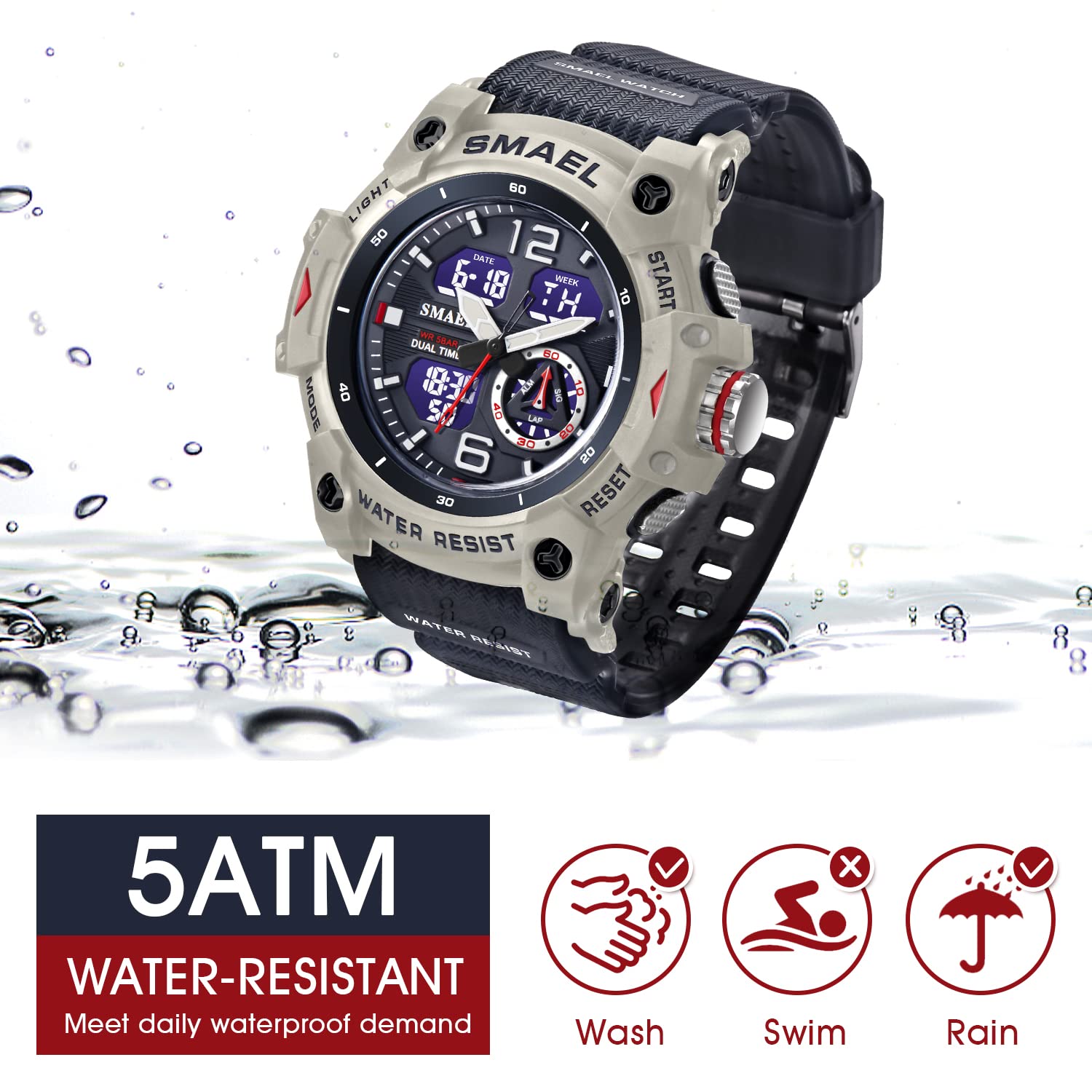 Foto 7 pulgar | Venta Internacional - Reloj Deportivo Digital L Lavaredo Lavaredo Para Hombre, A Prueba De Golpes
