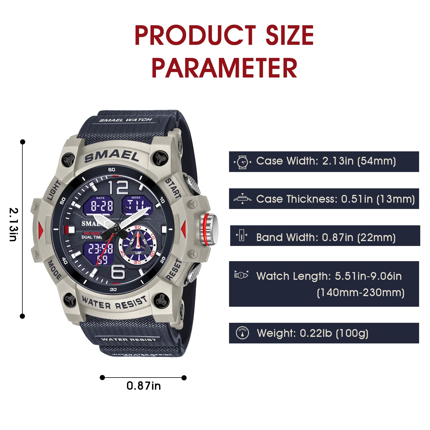 Foto 8 pulgar | Venta Internacional - Reloj Deportivo Digital L Lavaredo Lavaredo Para Hombre, A Prueba De Golpes