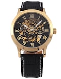 Venta Internacional - Mira El Esqueleto Steampunk Automático Dorado De Carrie Hughes Para Hombre