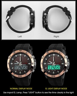 Foto 3 | Venta Internacional - Reloj Bounabay Solar Power Military Dual Time Para Hombre, 5 Atm