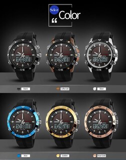 Foto 4 | Venta Internacional - Reloj Bounabay Solar Power Military Dual Time Para Hombre, 5 Atm