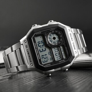 Foto 4 | Venta Internacional - Reloj Bounabay Digital De Cuarzo Multifunción De Acero Inoxidable