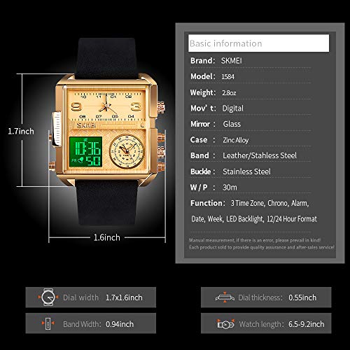 Foto 4 pulgar | Venta Internacional - Reloj Digital Bozlun Para Hombre Con Esfera Grande De Acero Inoxidable