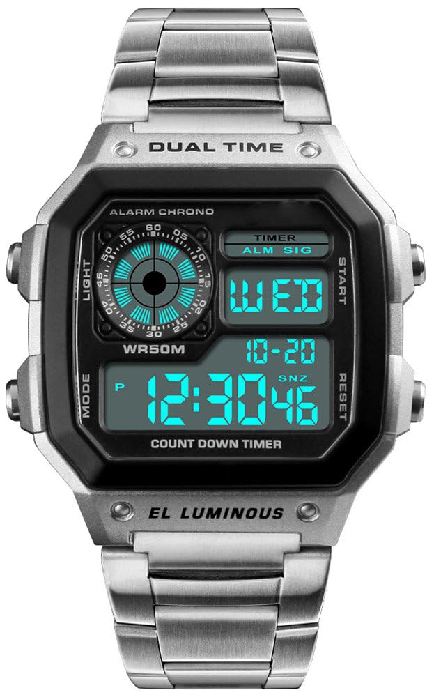 Foto 2 pulgar | Venta Internacional - Reloj Digital Led Uswatch Fashion Sports De Acero Inoxidable