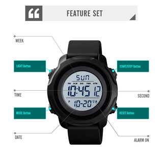 Foto 5 | Venta Internacional - Reloj Digital Deportivo Unisex Skmei 1540 A Prueba De Agua Con Alarma