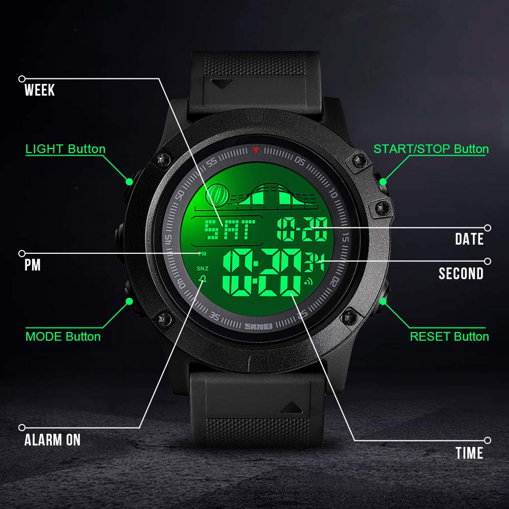 Foto 6 pulgar | Venta Internacional - Reloj Skmei Digital Para Hombre Con Retroiluminación Led Impermeable