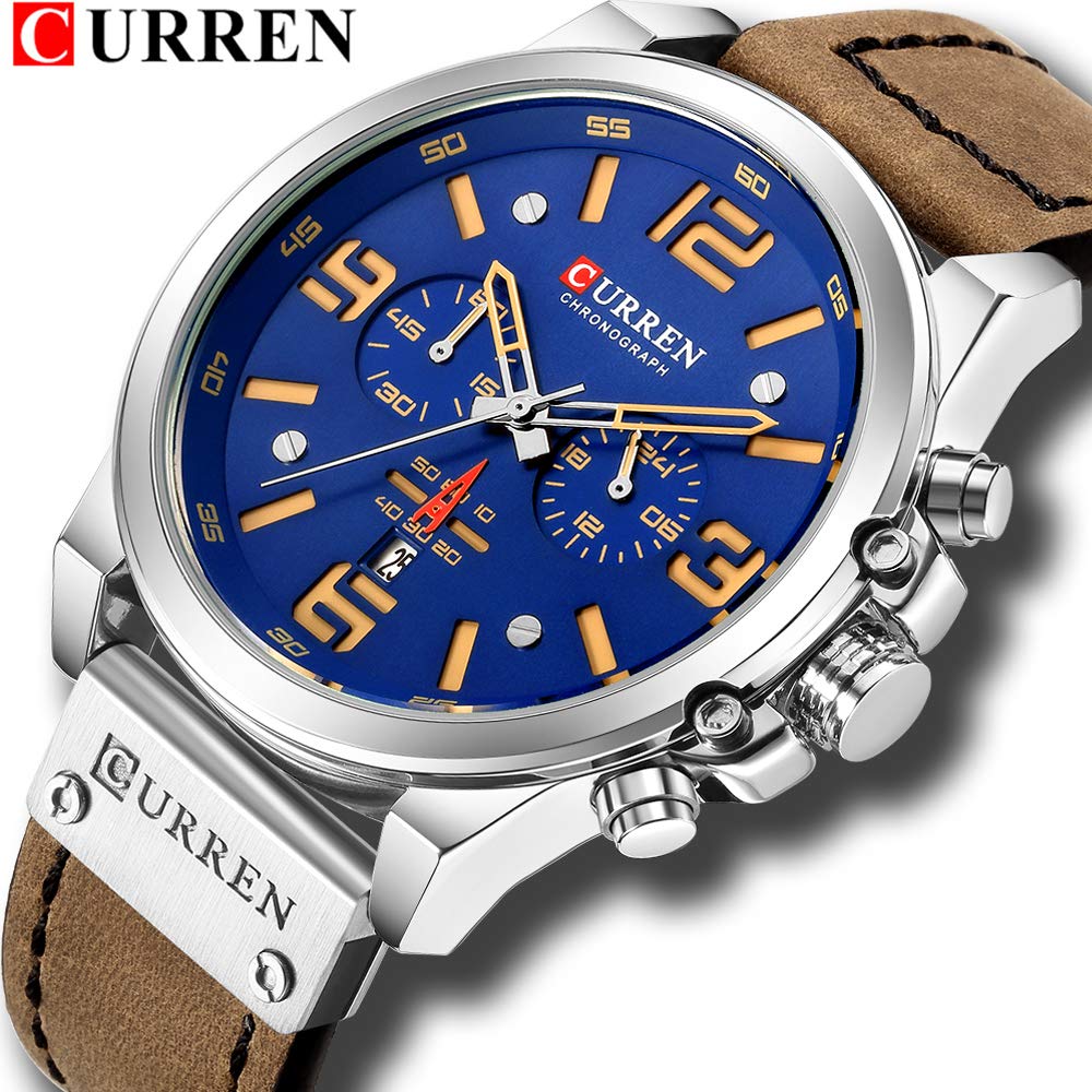 Foto 3 pulgar | Venta Internacional - Reloj Curren De Cuero Impermeable Militar Para Hombre