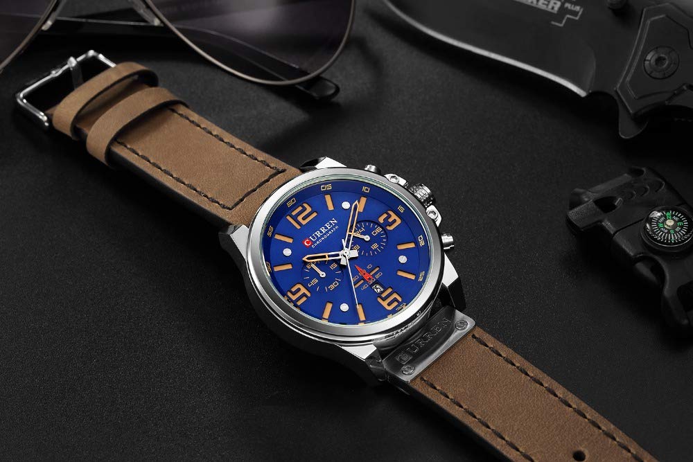 Foto 6 pulgar | Venta Internacional - Reloj Curren De Cuero Impermeable Militar Para Hombre