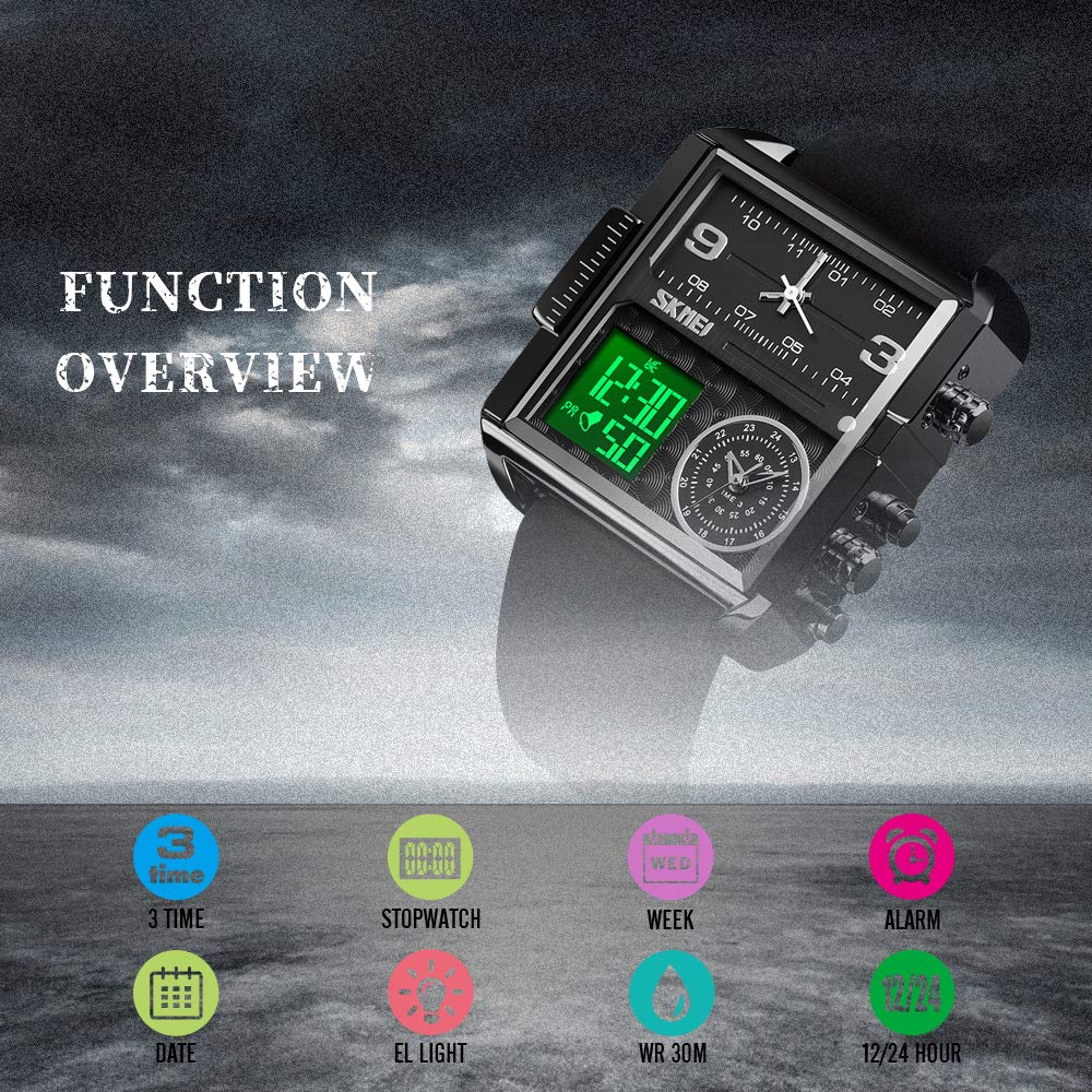 Foto 3 pulgar | Venta Internacional - Reloj Militar Digital Skmei Para Hombre, Impermeable Y Con Alarma