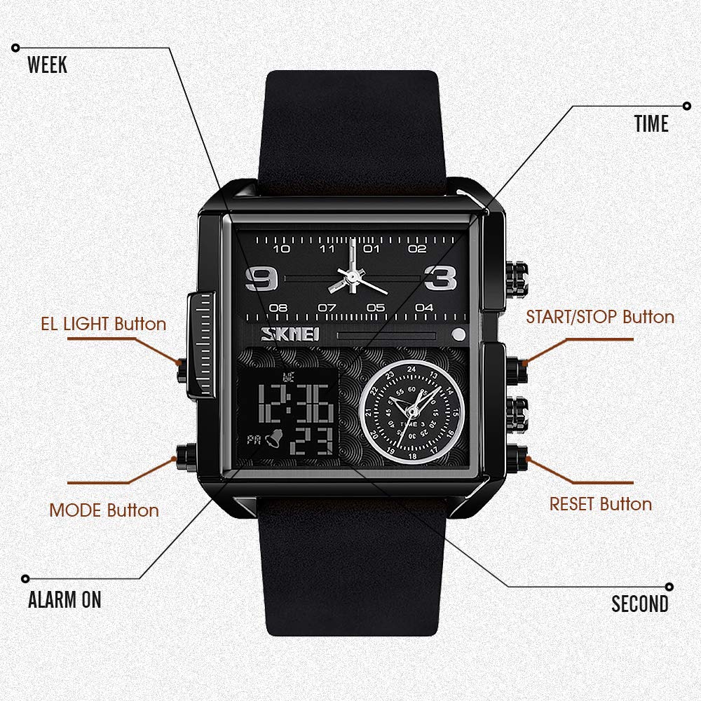 Foto 7 | Venta Internacional - Reloj Militar Digital Skmei Para Hombre, Impermeable Y Con Alarma