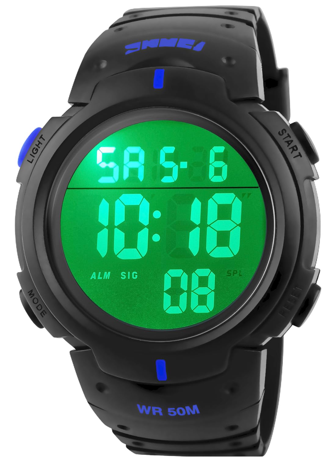 Venta Internacional - Reloj Pasoy Digital 50 M Resistente Al Agua Con Luz Led Para Deporte