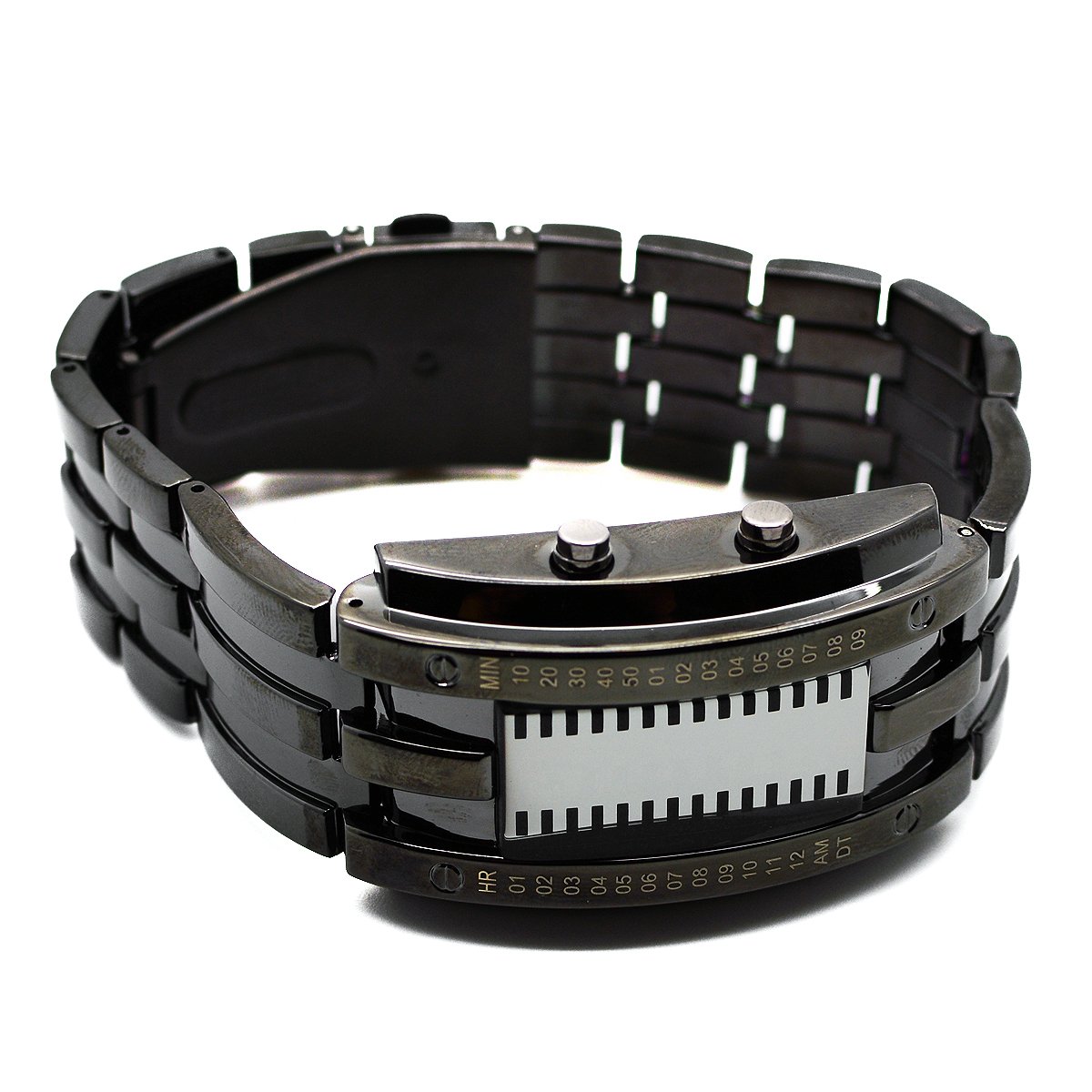 Foto 6 pulgar | Venta Internacional - Reloj Digital Binario Skmei De Acero Inoxidable Unisex De 23,5 Cm