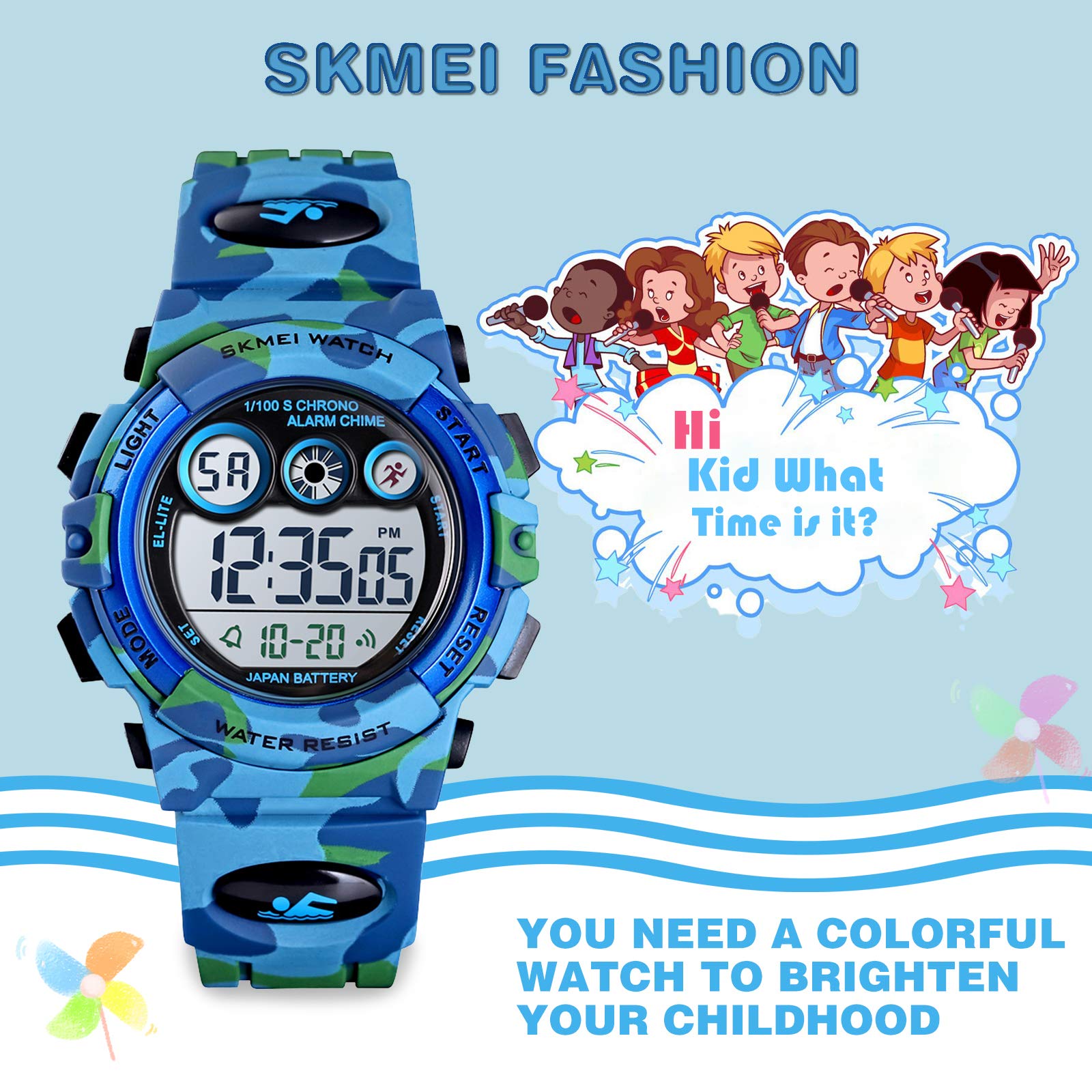 Foto 3 pulgar | Venta Internacional - Reloj Skmei Kids Digital Sports A Prueba De Agua Para Niños Y Niñas