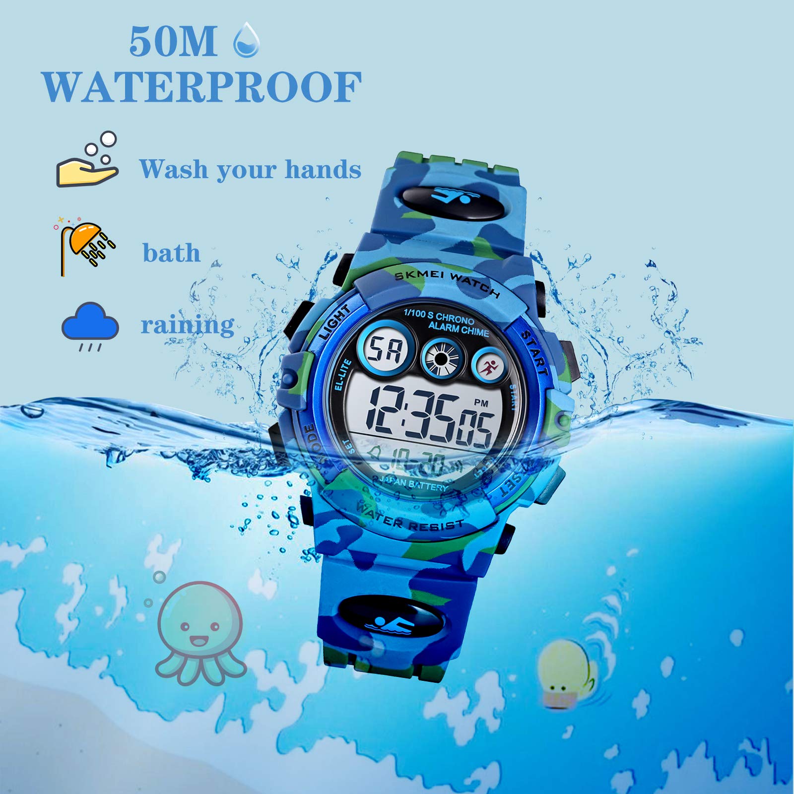 Foto 5 | Venta Internacional - Reloj Skmei Kids Digital Sports A Prueba De Agua Para Niños Y Niñas