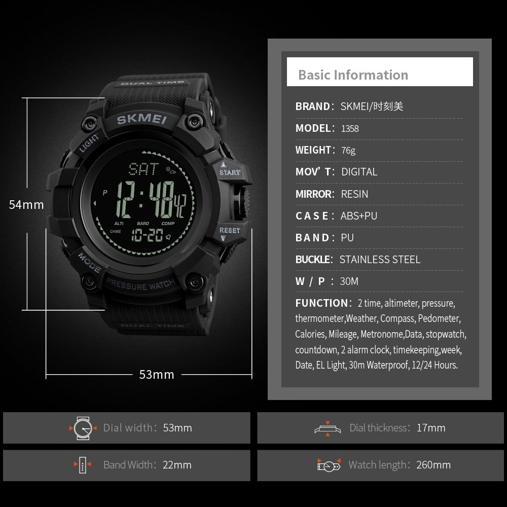Foto 5 pulgar | Venta Internacional - Calorías Del Podómetro Militar Gosasa Para Hombre, Deportes Al Aire Libre