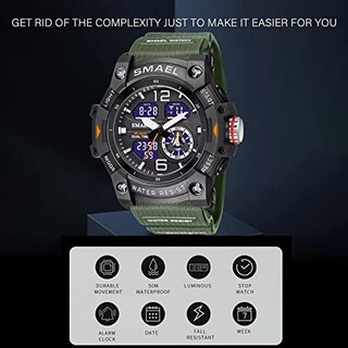 Foto 3 | Venta Internacional - Reloj Táctico Analógico Hooshu de Doble Pantalla para Hombre