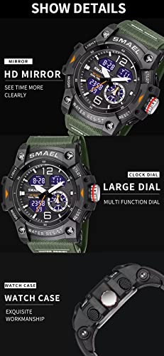 Foto 5 pulgar | Venta Internacional - Reloj Táctico Analógico Hooshu de Doble Pantalla para Hombre