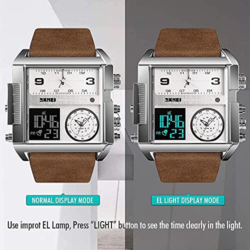 Foto 2 | Venta Internacional - Reloj Skmei LED Cuadrado con Multizona Horaria para Hombres