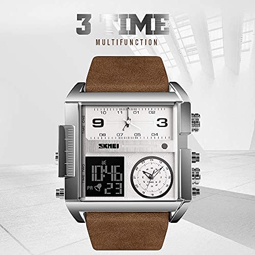 Foto 4 | Venta Internacional - Reloj Skmei LED Cuadrado con Multizona Horaria para Hombres