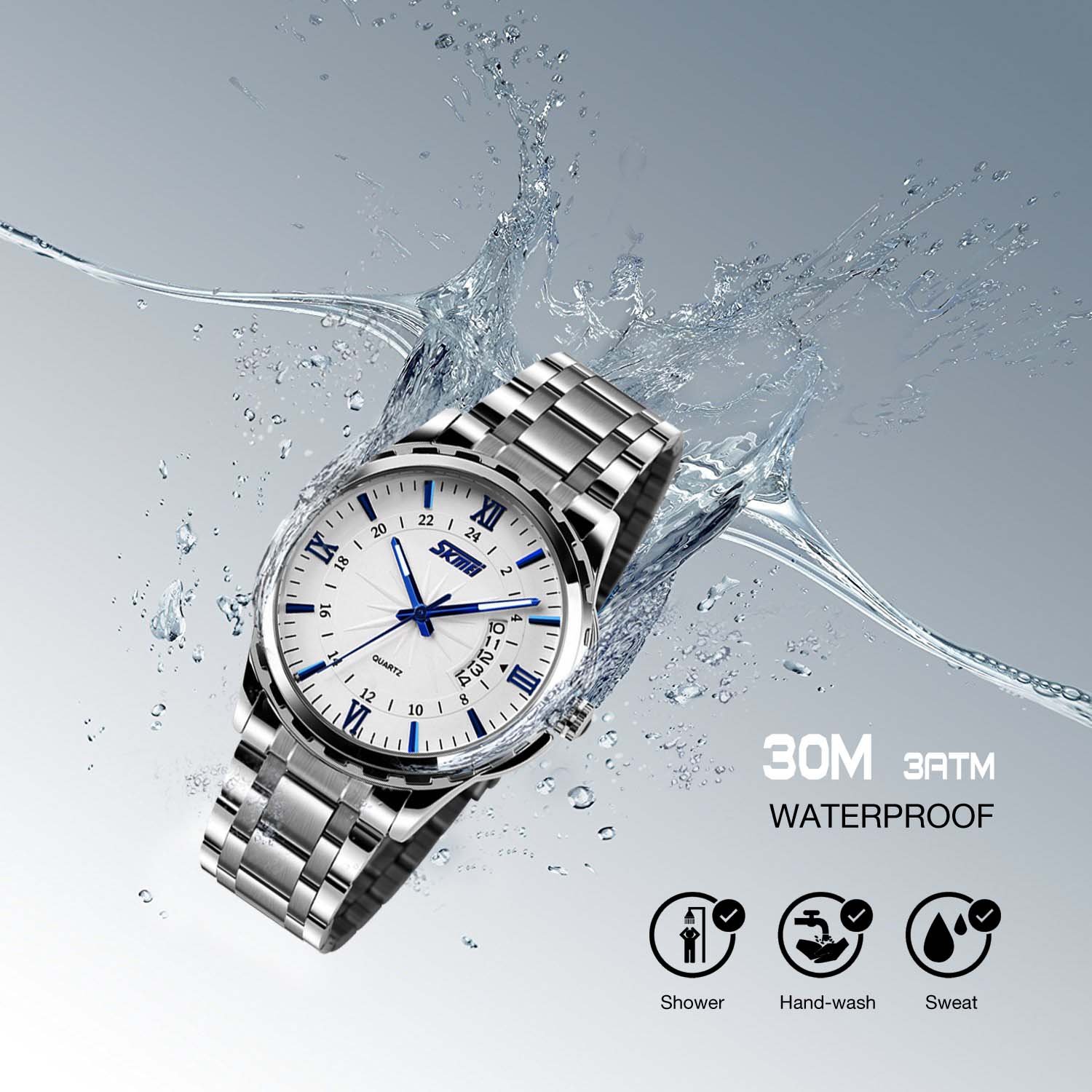 Foto 6 | Venta Internacional - Vestido De Cuarzo Watch Cofuo De Acero Inoxidable Para Hombre, 30 M, Impermeable