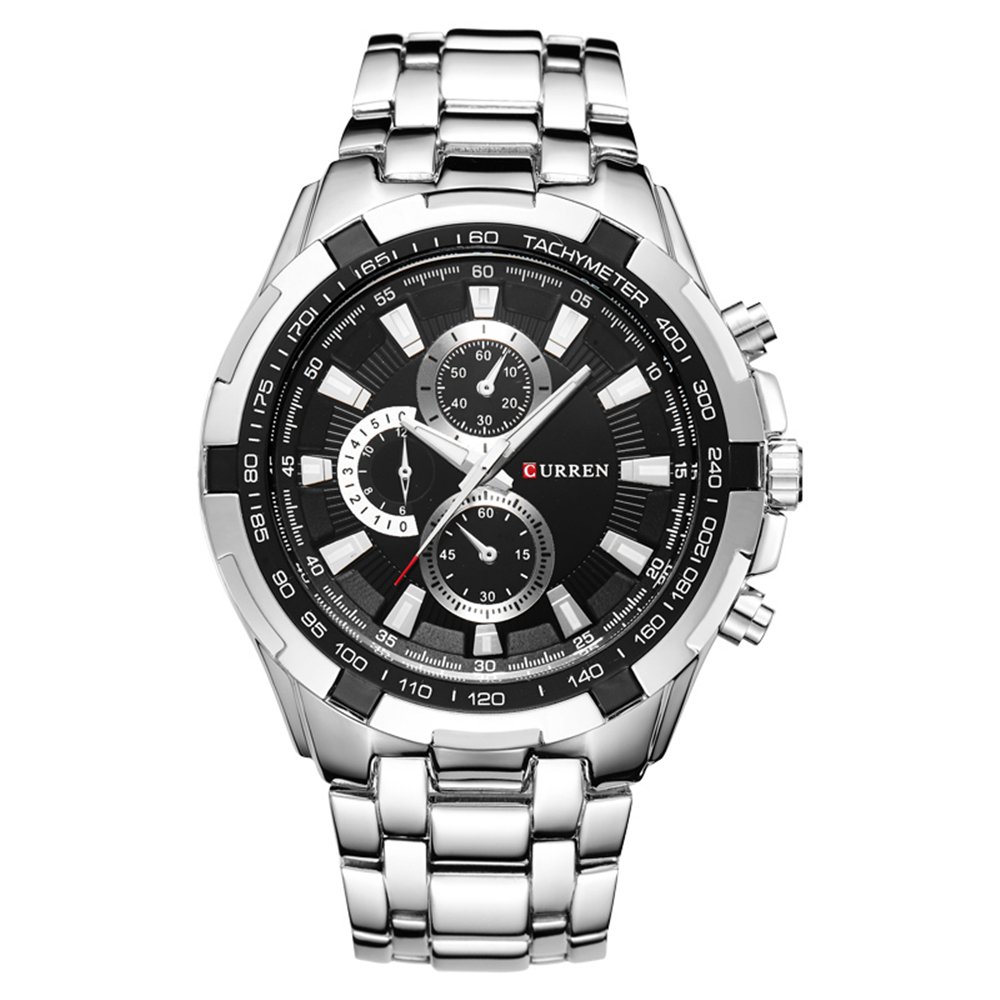 Venta Internacional - Reloj Deportivo Curren 8271 De Acero Inoxidable Impermeable Para Hombre