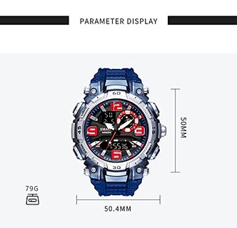 Foto 4 | Venta Internacional - Reloj Smael Para Hombre, Impermeable, Deportivo, 50 M, Retroiluminación Led