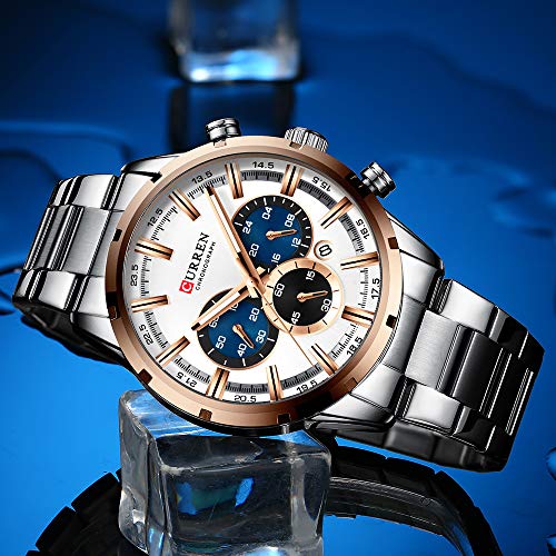 Foto 4 pulgar | Venta Internacional - Reloj Curren Sport Quartz Cronógrafo Para Hombre Con Esfera De 47 Mm